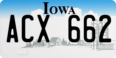 IA license plate ACX662