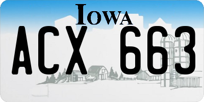 IA license plate ACX663