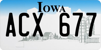 IA license plate ACX677