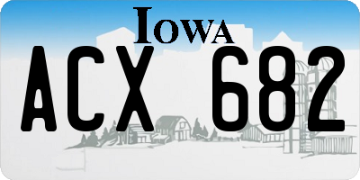 IA license plate ACX682