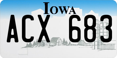 IA license plate ACX683
