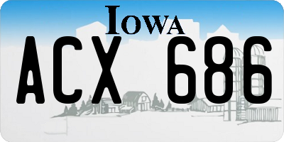IA license plate ACX686