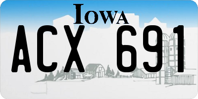 IA license plate ACX691