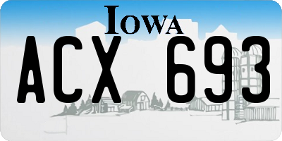 IA license plate ACX693