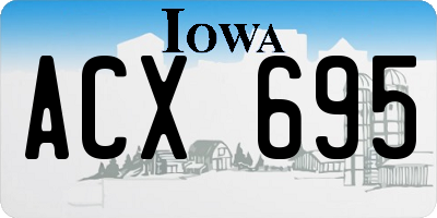 IA license plate ACX695