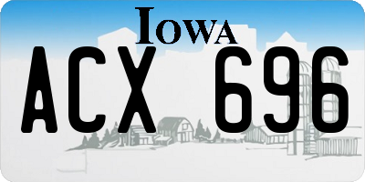 IA license plate ACX696