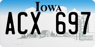 IA license plate ACX697