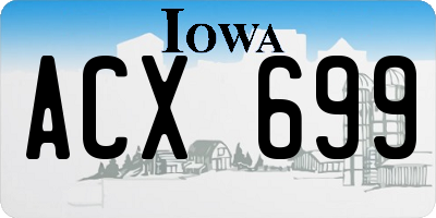 IA license plate ACX699