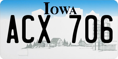 IA license plate ACX706
