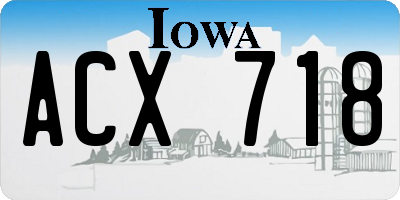 IA license plate ACX718