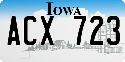 IA license plate ACX723
