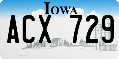 IA license plate ACX729