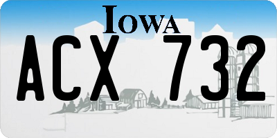 IA license plate ACX732