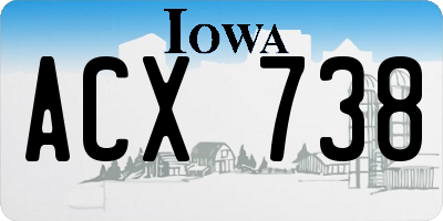 IA license plate ACX738