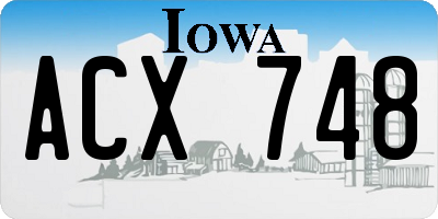 IA license plate ACX748
