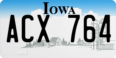 IA license plate ACX764