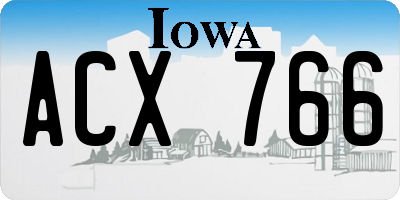 IA license plate ACX766