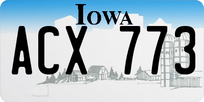 IA license plate ACX773