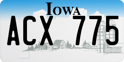 IA license plate ACX775