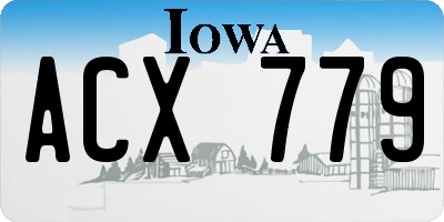 IA license plate ACX779