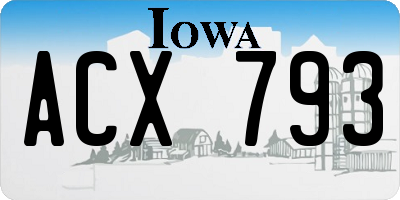IA license plate ACX793