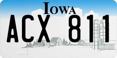 IA license plate ACX811