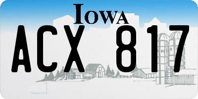 IA license plate ACX817