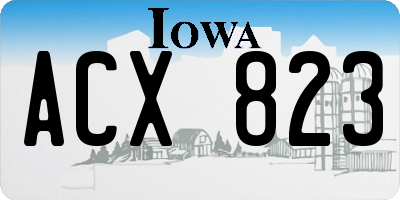 IA license plate ACX823
