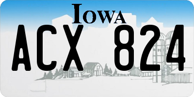 IA license plate ACX824