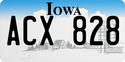 IA license plate ACX828