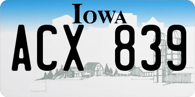 IA license plate ACX839