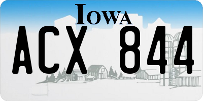 IA license plate ACX844