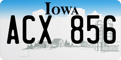 IA license plate ACX856