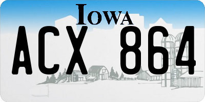 IA license plate ACX864