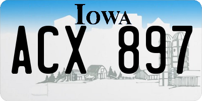IA license plate ACX897