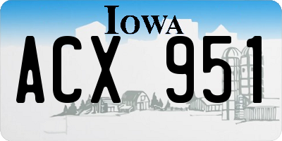 IA license plate ACX951