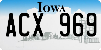 IA license plate ACX969