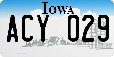 IA license plate ACY029