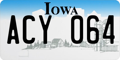 IA license plate ACY064