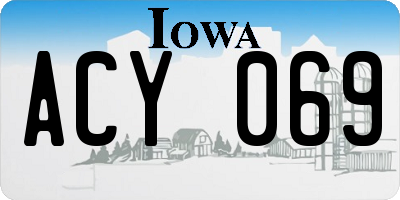 IA license plate ACY069