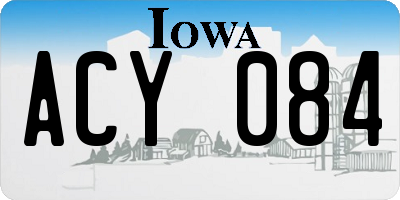 IA license plate ACY084