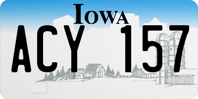 IA license plate ACY157