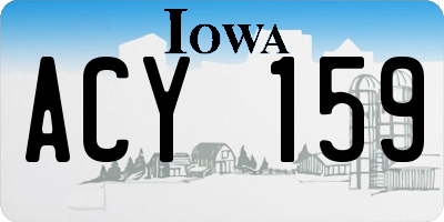 IA license plate ACY159
