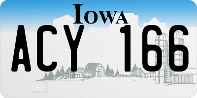 IA license plate ACY166