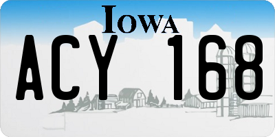 IA license plate ACY168
