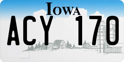 IA license plate ACY170