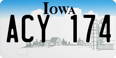 IA license plate ACY174