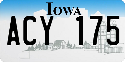 IA license plate ACY175