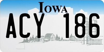 IA license plate ACY186