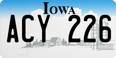 IA license plate ACY226
